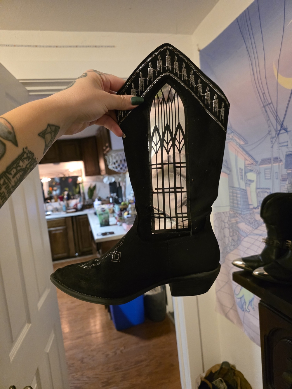 Koi Footwear Broken Confessions Mirrored Cowboy Boots